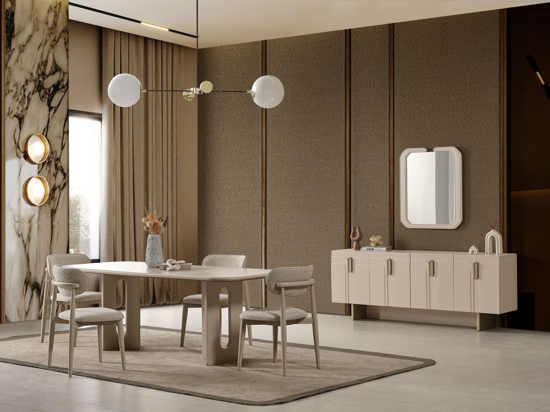 Napoli Yemek Odası ( masa + 6 sandalye )