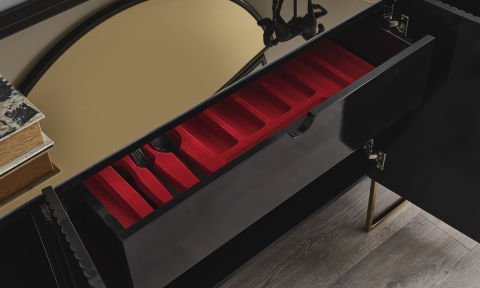 Guccix Siyah Gold Yemek Odası Konsol