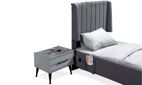 Asil Genç Odası Takımı (4 Kapılı Dolap, Komodin, Başlıklı Karyola)