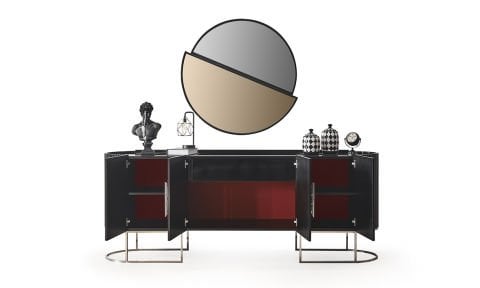 Guccix Siyah Krom Yemek Odası Takımı