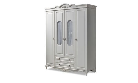 Sude Genç Odası Takımı (4 Kapılı Dolap, Komodin, Başlıklı Karyola)