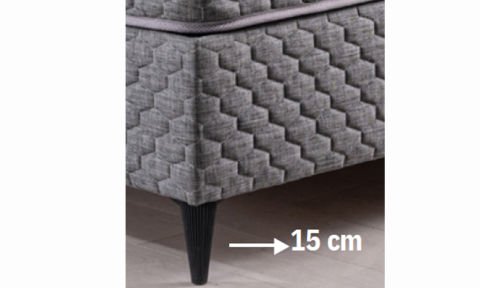 Linda 100*200 cm Tek Kişilik Başlıklı Baza Seti