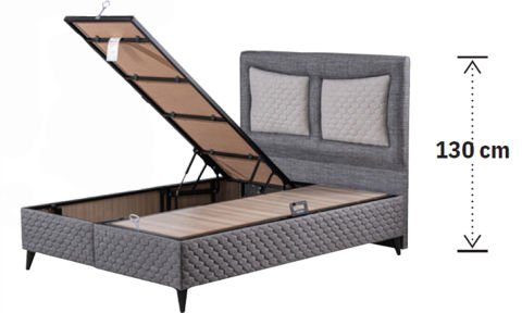 Linda 150*200 cm Çift Kişilik Başlıklı Baza