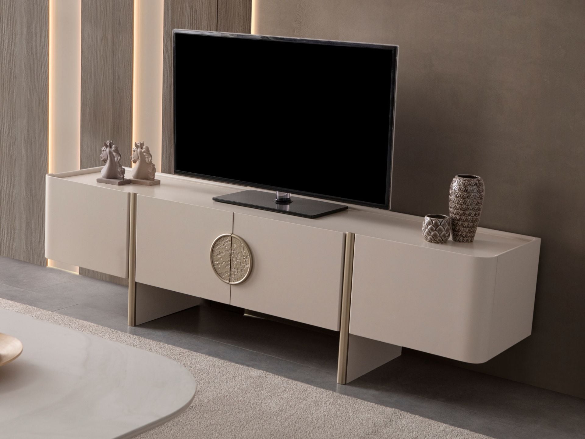 Lusso Tv Sehpası (Porselen)