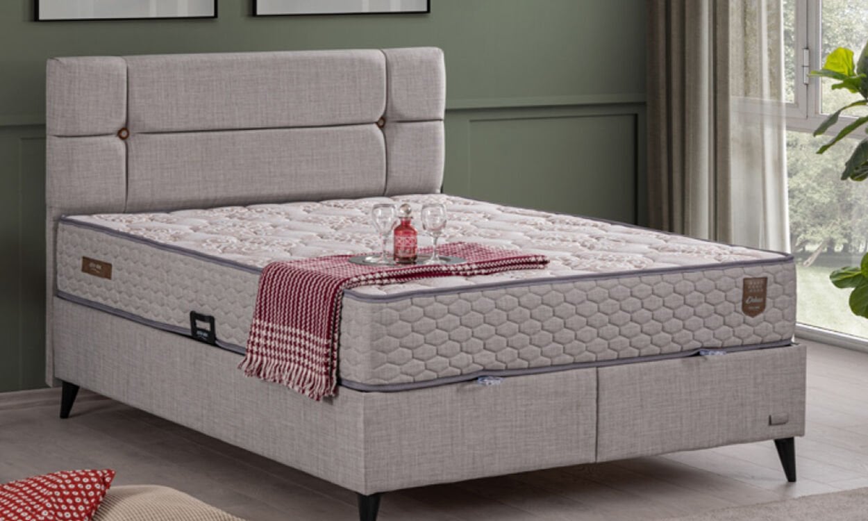 Luna 150*200 cm Çift Kişilik Başlıklı Baza Seti