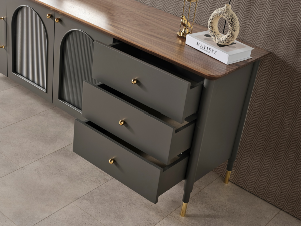 Yaldız Yemek Odası(Konsol-Antrasit)