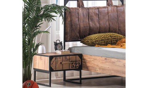 Loft Genç Odası 100*200 cm Başlıklı Karyola