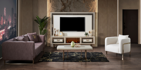 Milena Şömineli TV Ünitesi