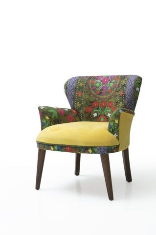 Etnik Desen Sarı 2+1+1+Sehpalı Çay Seti (Balkon, Salon, Ofis, Cafe)