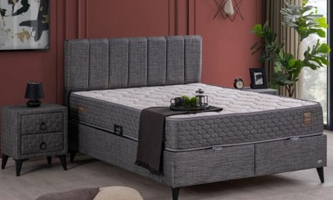 Perla 140*190 cm Çift Kişilik Başlıklı Baza Seti