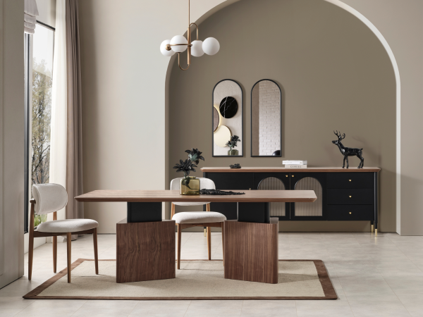 Yaldız Yemek Odası Takımı(Siyah)