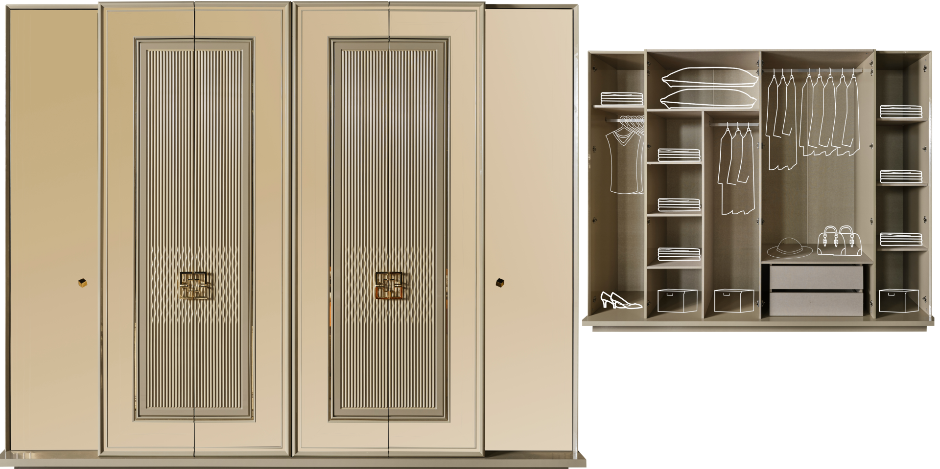 Aspendosa Yatak Odası Takımı(Dolap)