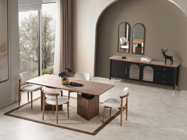 Yaldız Yemek Odası(Masa ve 6 Sandalye-Siyah)