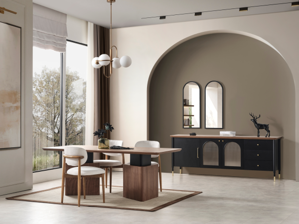 Yaldız Yemek Odası(Masa ve 6 Sandalye-Siyah)