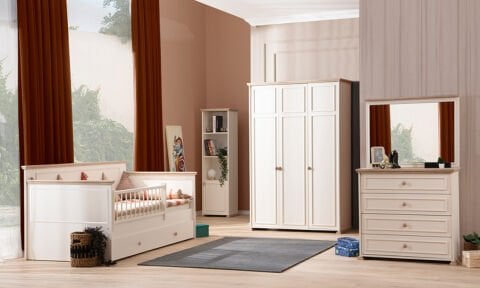 Latte Genç Odası Aynalı Şifonyer