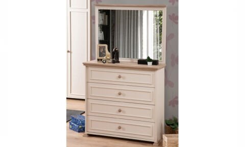 Latte Genç Odası Aynalı Şifonyer