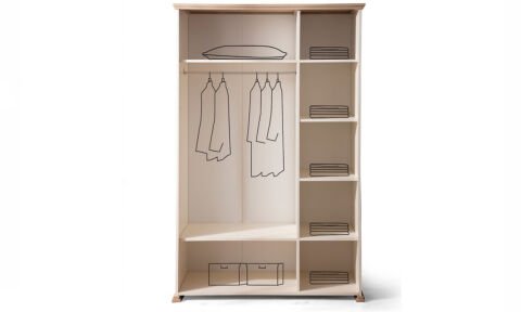 Latte Genç Odası 3 Kapılı Dolap