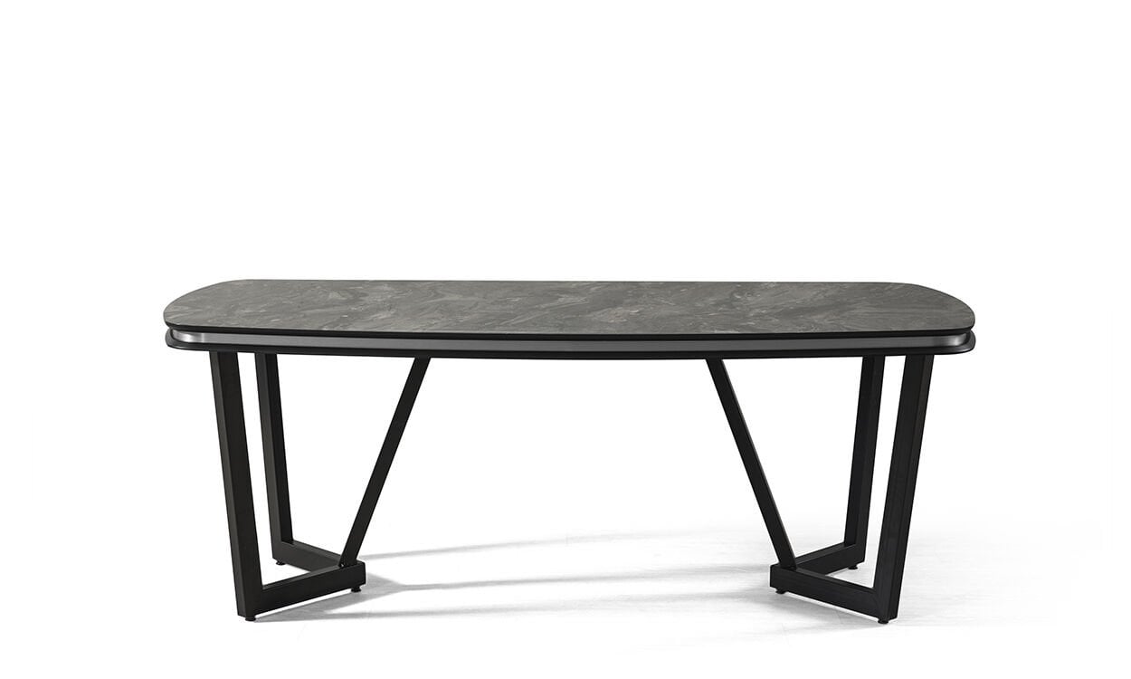 Tesla Siyah-Gümüş Yemek Masası