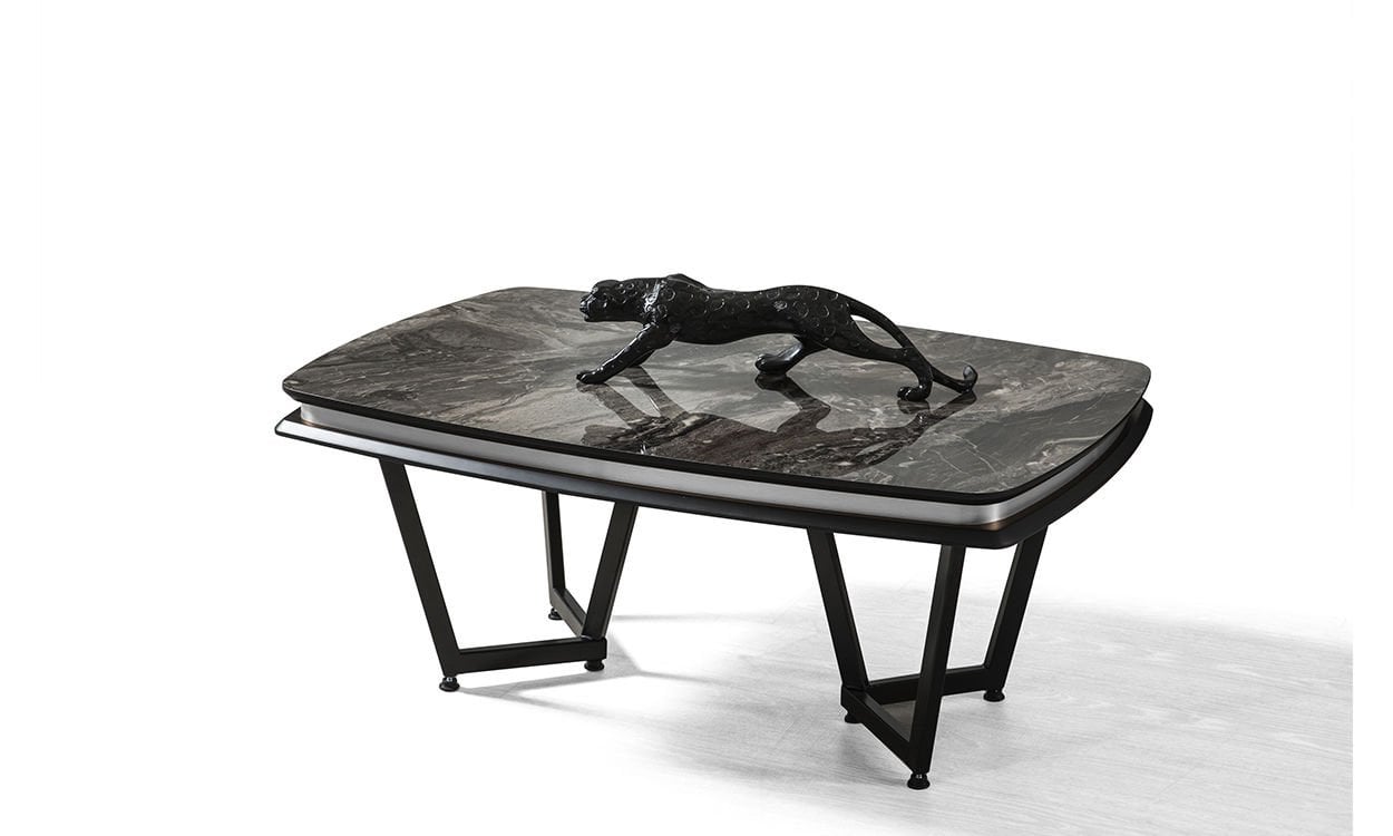 Tesla Siyah- Gümüş Orta Sehpa