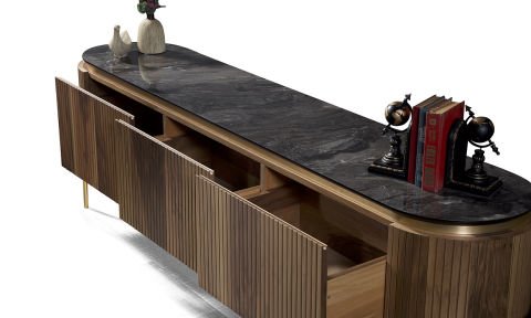 Tesla Ceviz-Bronz Tv Ünitesi