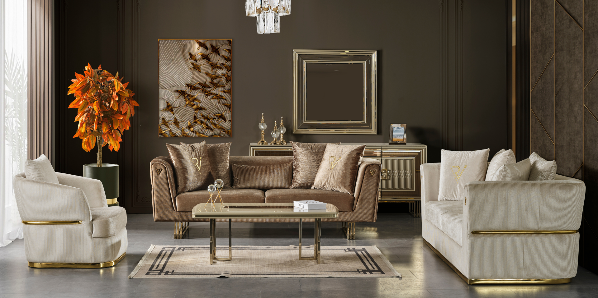 Aspendosa Koltuk Takımı(3+3+1+1)