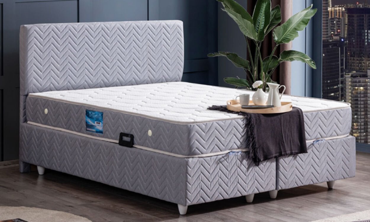 Kristal 180*200 cm Çift Kişilik Başlıklı Baza Seti