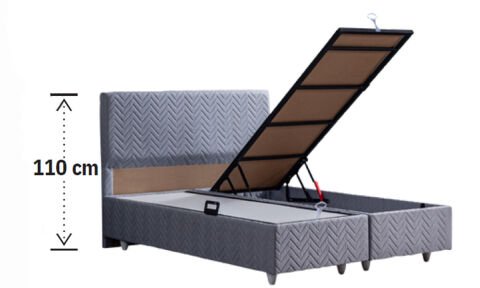 Kristal 160*200 cm Çift Kişilik Başlıklı Baza Seti