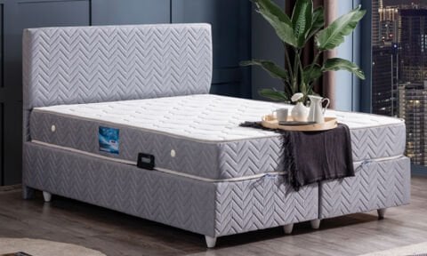 Kristal 150*200 cm Çift Kişilik Başlıklı Baza Seti