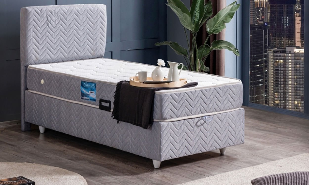 Kristal 120*200cm Tek Kişilik Başlıklı Baza Seti