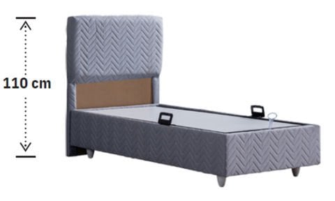 Kristal 120*200cm Tek Kişilik Başlıklı Baza Seti