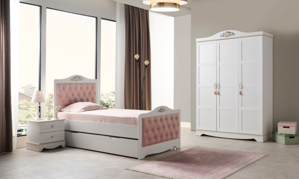 Sahra Genç Odası(3 Kapılı Dolap, Karyola, Komodin)