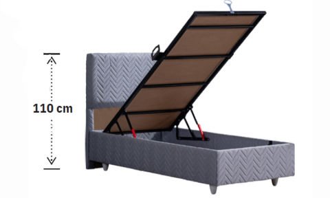 Kristal 100*200cm Tek Kişilik Başlıklı Baza Seti