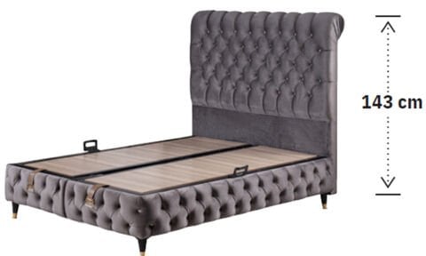 Cappy 180*200 cm Çift Kişilik Başlıklı Baza