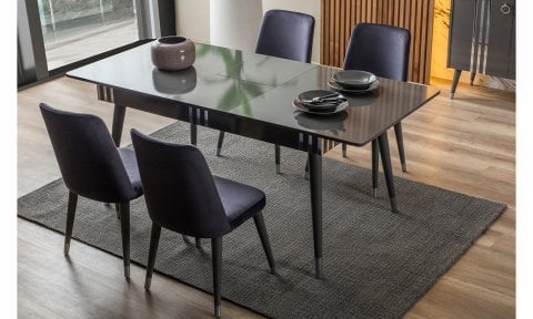 Lotus Antrasit Yemek Masası