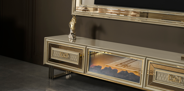 Aspendosa Şömineli TV Ünitesi