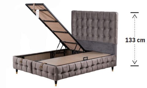 Leon 180*200 cm Çift Kişilik Başlıklı Baza