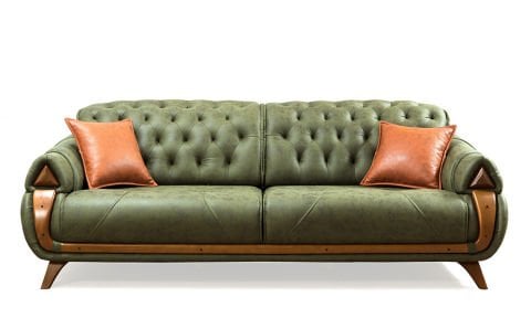 Yıldız Yeşil Chester Koltuk Takımı (3+3+1+1)