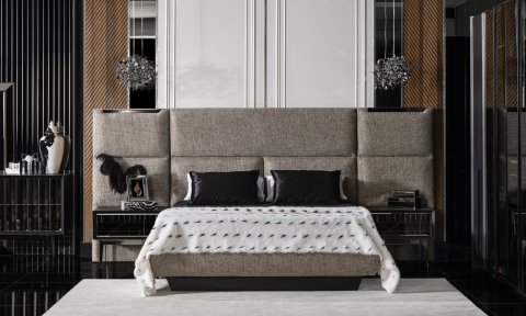 Lucca Yatak Odası Panolu 180*200 Başlıklı Karyola