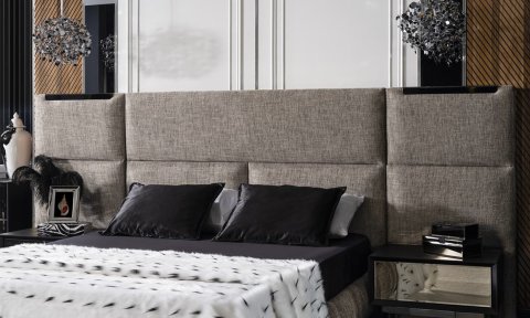 Lucca Yatak Odası Panolu 180*200 Başlıklı Karyola