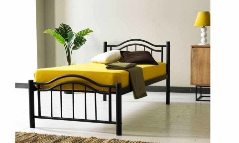 Beray Tek Kişilik Metal Ferforje Karyola 90*200 cm