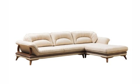 Melisa Dinlenmeli Köşe Koltuk Takımı(Krem)