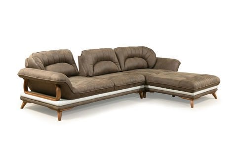 Melisa Kahverengi Dinlenmeli Köşe Koltuk Takımı