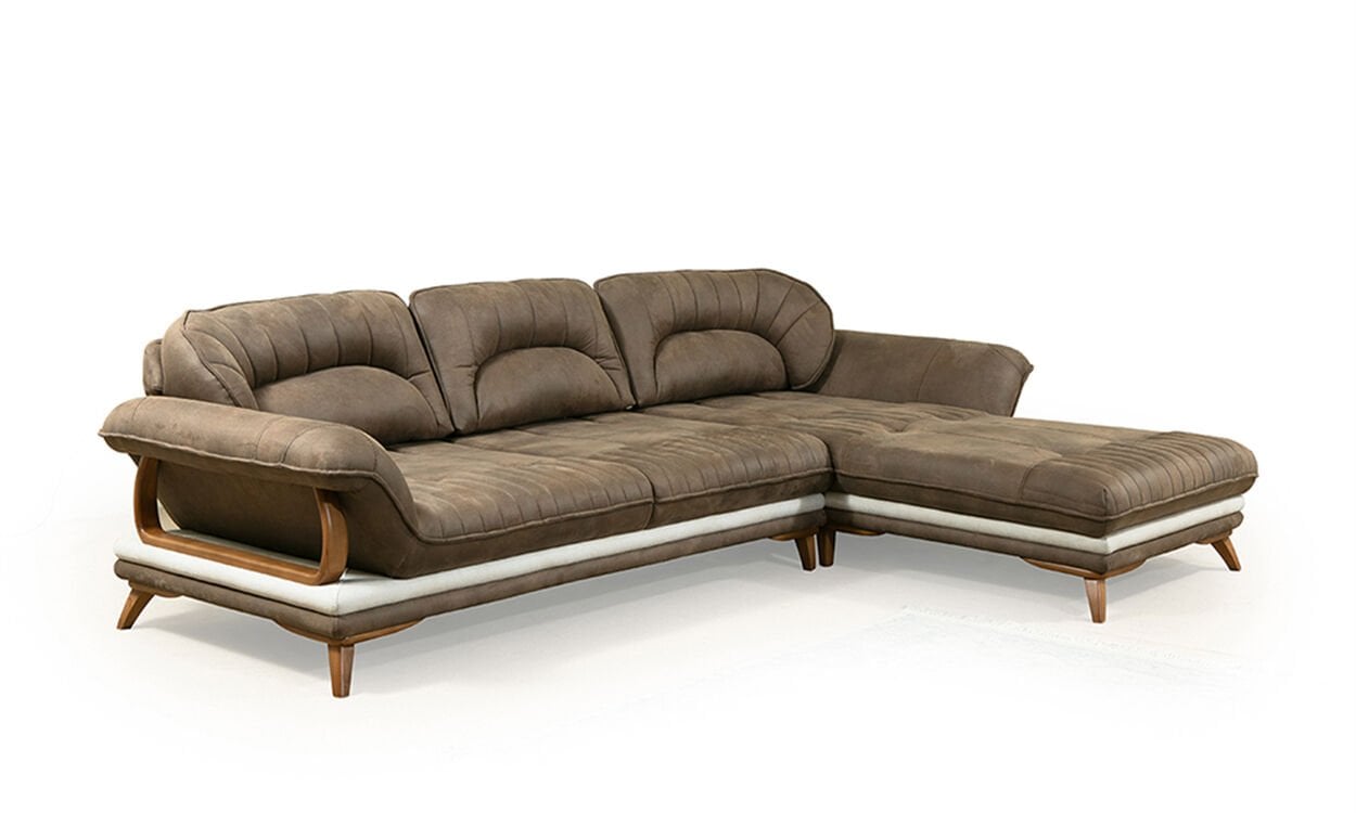 Melisa Kahverengi Dinlenmeli Köşe Koltuk Takımı