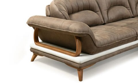 Melisa Kahverengi Dinlenmeli Köşe Koltuk Takımı