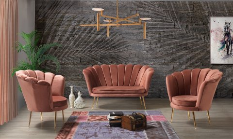 İnci Tarçın 2+1+1 Çay Seti (Salon, Balkon, Cafe Ofis)