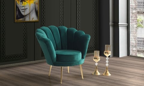 İnci Zümrüt Çay Seti Tekli Koltuk,Berjer (Balkon, Salon, Cafe, Ofis)