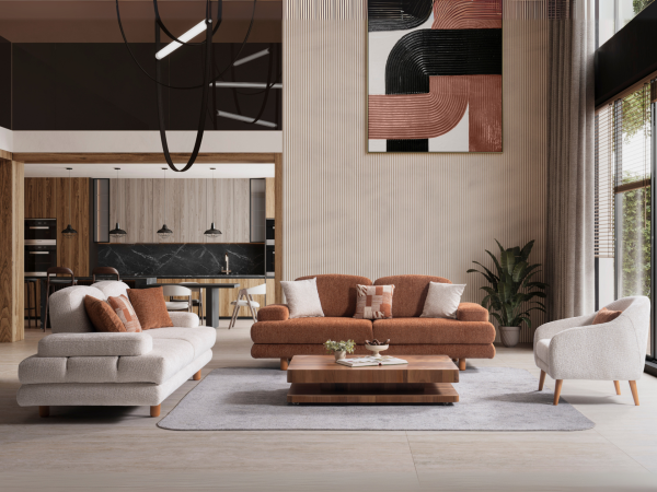 Mocha Koltuk Takımı(3+3+1)