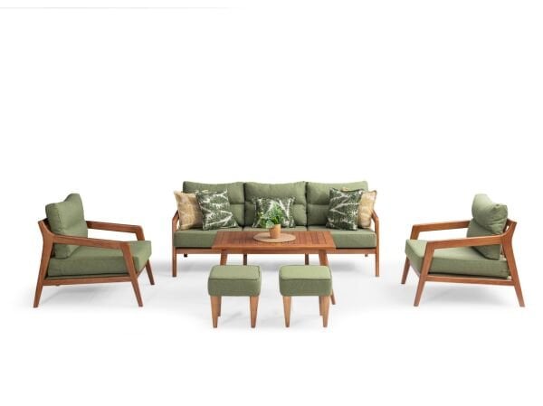 Güneşli (3+2+1+ sehpa ) Bahçe Mobilyası