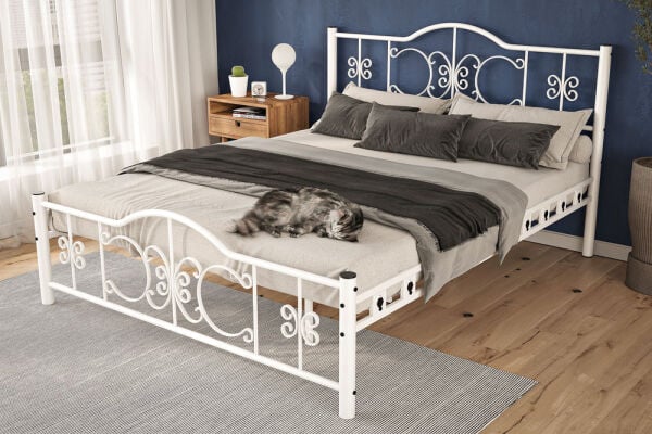 Ayışığı Metal Ferforje Tek Kişilik Karyola 140*200 cm