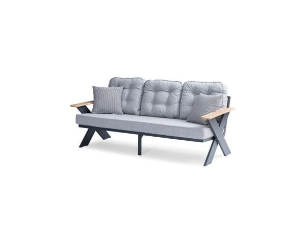 X Alüminyum Bahçe Mobilyası ( 2+1+1+masa )